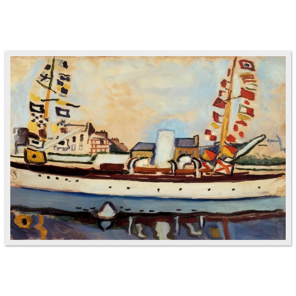 THE ENGLISH YACHT 1906 Framed Poster | Raoul Dufy Framed Prints Wall Art | Raoul Dufy Shop