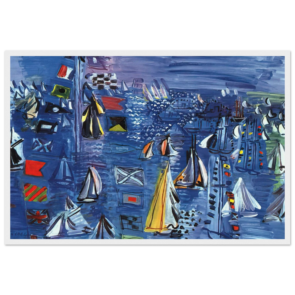 REGATTA AT COWES 1934 Framed Poster | Raoul Dufy Framed Prints Wall Art | Raoul Dufy Shop