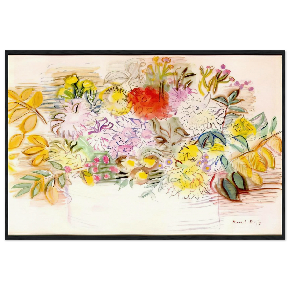 BOUQUET OF FLOWERS Framed Poster | Raoul Dufy Framed Prints Wall Art | Raoul Dufy Shop