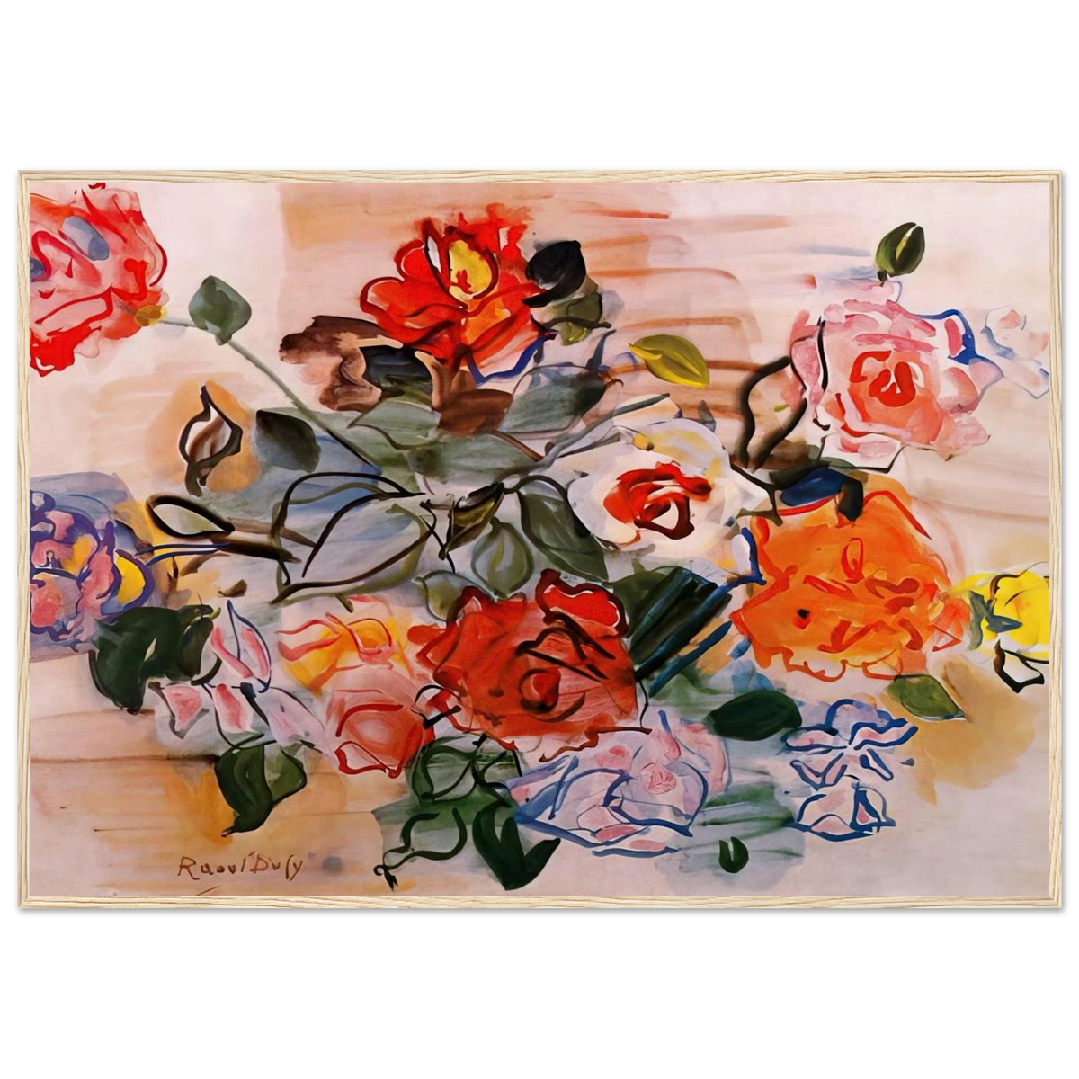 PINK BUNCH 1940 Framed Poster | Raoul Dufy Framed Prints Wall Art | Raoul Dufy Shop