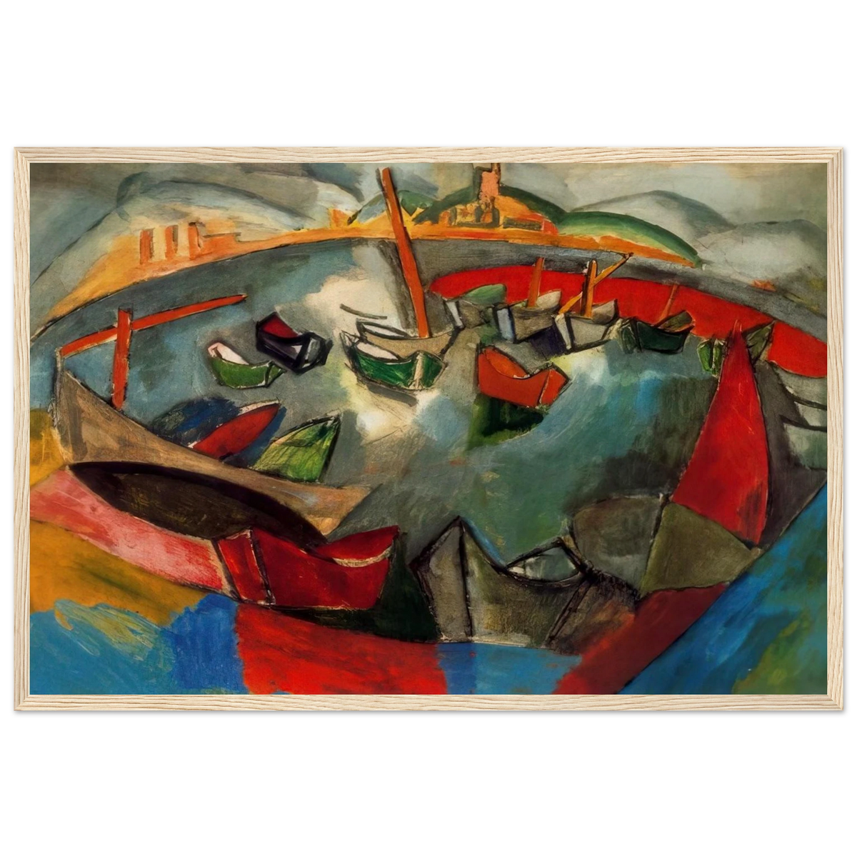 BOATS IN MARSEILLE 1908 Framed Poster | Raoul Dufy Framed Prints Wall Art | Raoul Dufy Shop