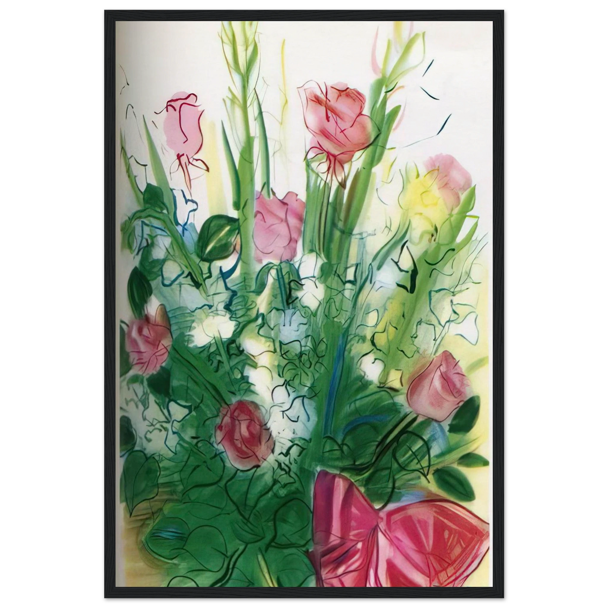 BOUQUET OF ROSES Framed Poster | Raoul Dufy Framed Prints Wall Art | Raoul Dufy Shop