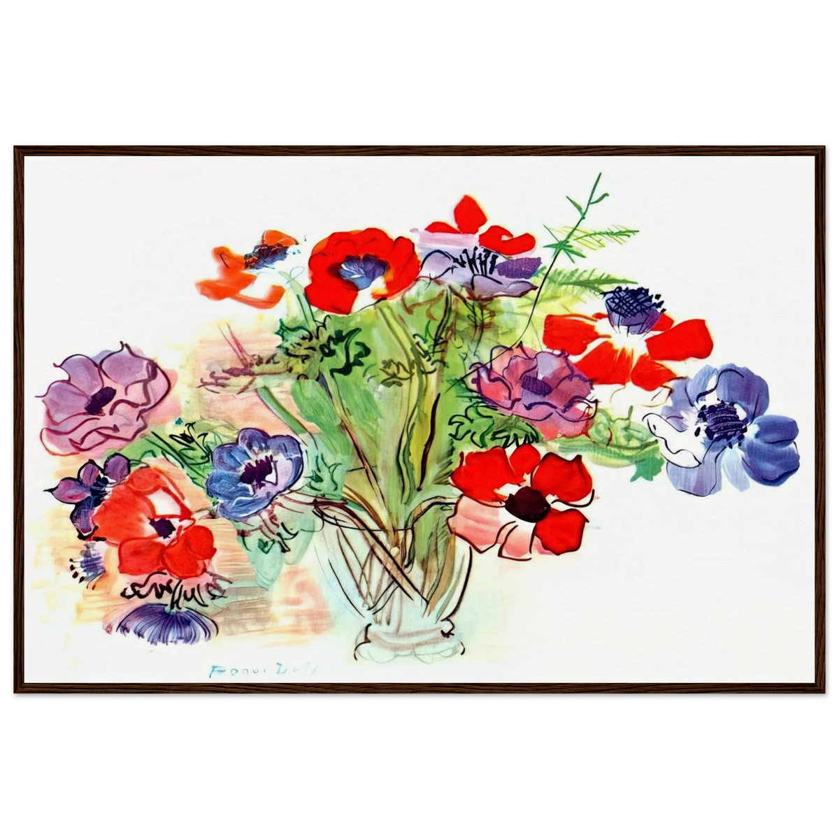 BOUQUET OF FLOWERS 1937 Framed Poster | Raoul Dufy Framed Prints Wall Art | Raoul Dufy Shop