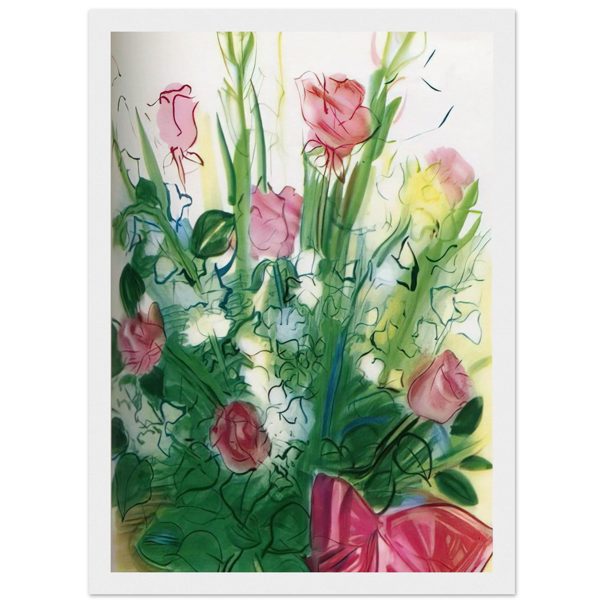 BOUQUET OF ROSES Framed Poster | Raoul Dufy Framed Prints Wall Art | Raoul Dufy Shop
