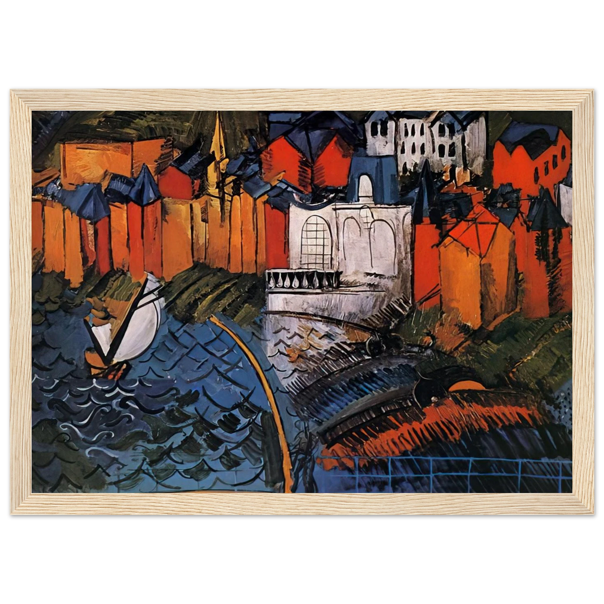 SAILBOAT AT SAINTE ADRESSE 1912 Framed Poster | Raoul Dufy Framed Prints Wall Art | Raoul Dufy Shop