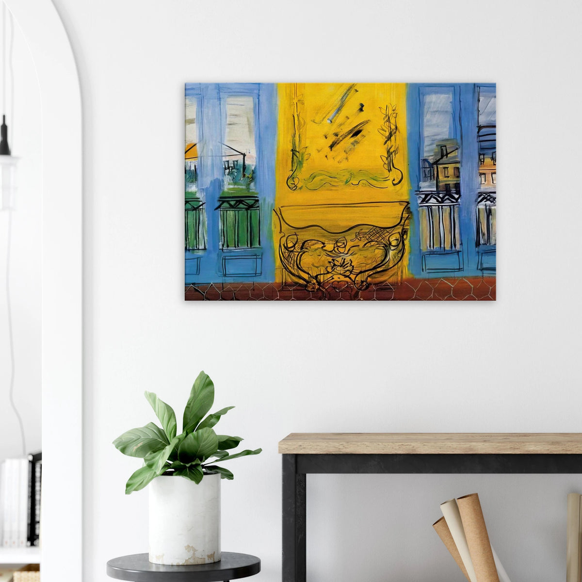 CONSOLE WITH TWO WINDOWS 1948 Canvas | Raoul Dufy Canvas | Raoul Dufy Shop