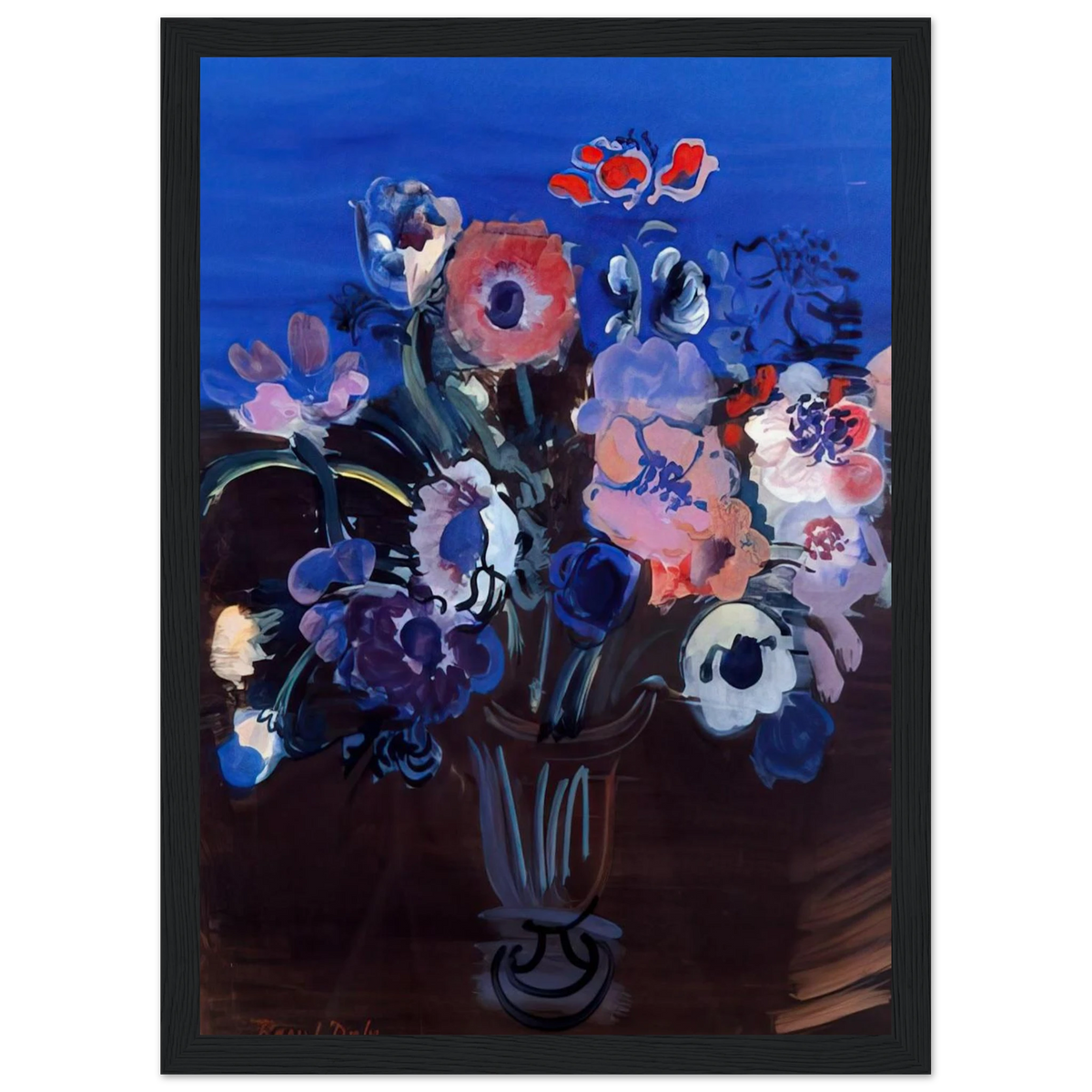 ANEMONES Framed Poster | Raoul Dufy Framed Prints Wall Art | Raoul Dufy Shop