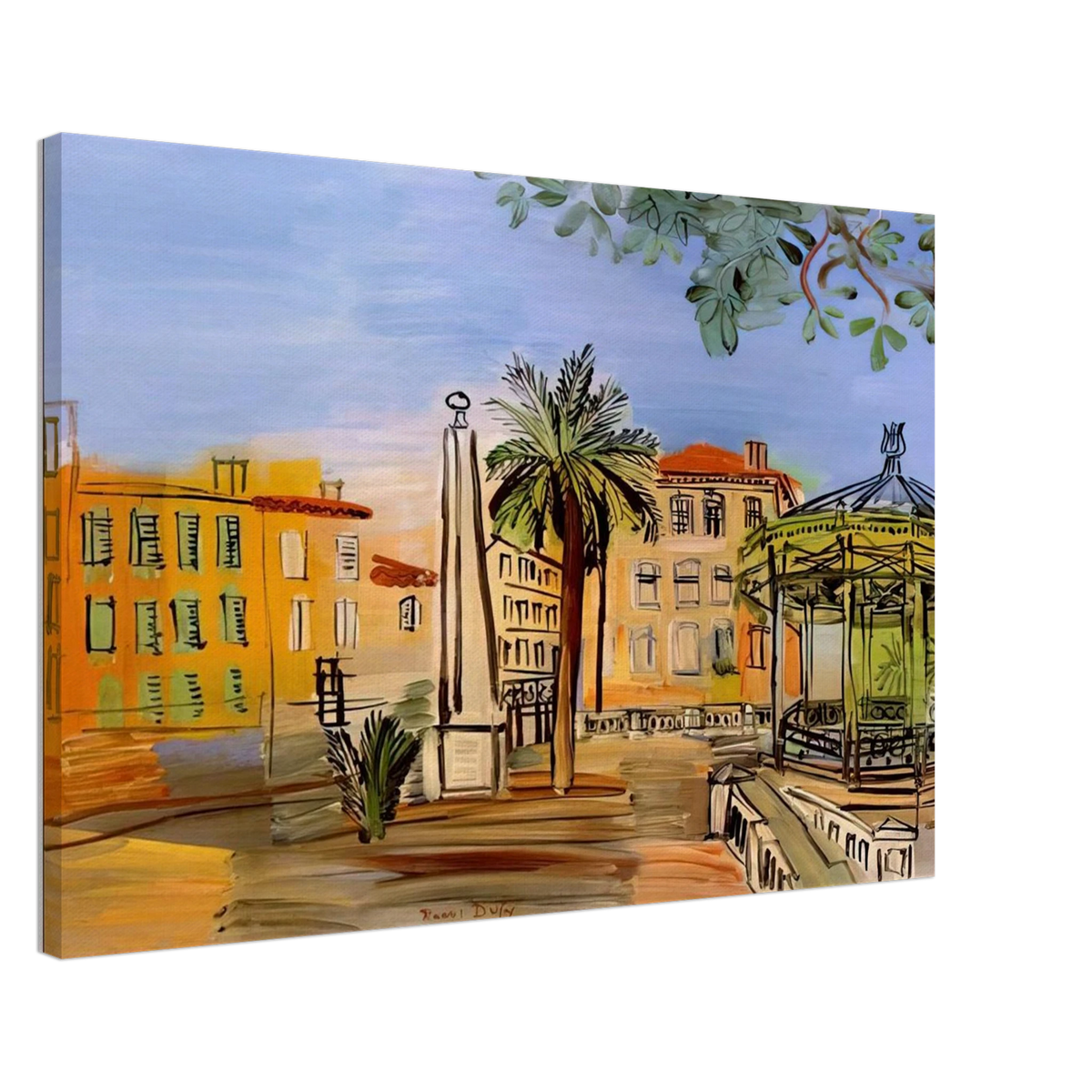 THE SQUARE IN HYERES Canvas | Raoul Dufy Canvas | Raoul Dufy Shop