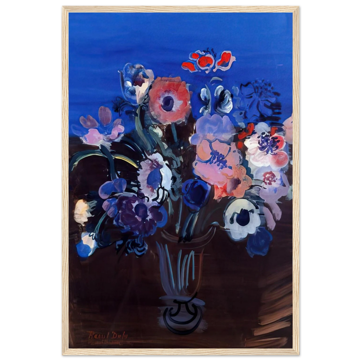 ANEMONES Framed Poster | Raoul Dufy Framed Prints Wall Art | Raoul Dufy Shop