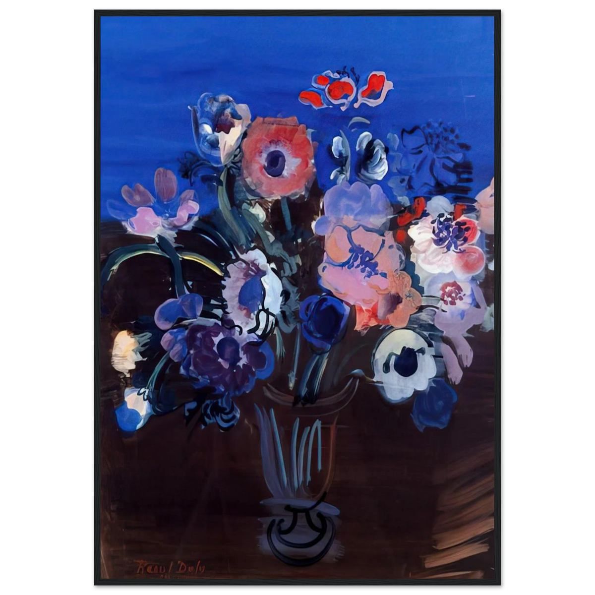 ANEMONES Framed Poster | Raoul Dufy Framed Prints Wall Art | Raoul Dufy Shop
