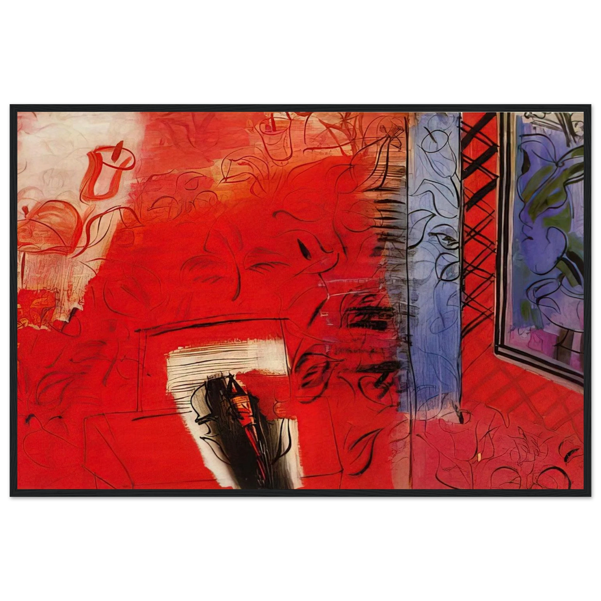 STILL LIFE WITH VIOLIN HOMMAGE TO BACH 1952 Framed Poster | Raoul Dufy Framed Prints Wall Art | Raoul Dufy Shop