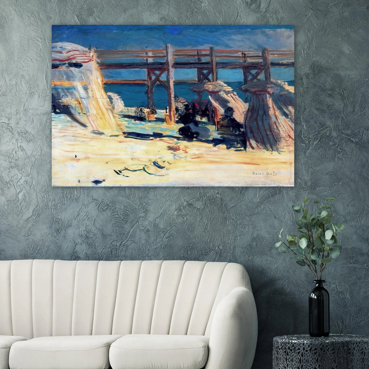 SANDY BEACH OF SAINTE ADRESSE Poster | Raoul Dufy Poster | Raoul Dufy Shop