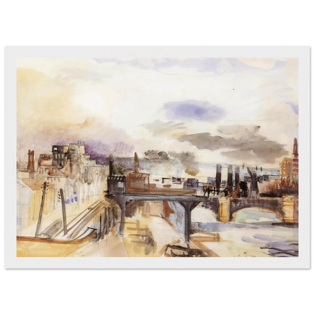 PARISIAN BRIDGE 1922 Framed Poster | Raoul Dufy Framed Prints Wall Art | Raoul Dufy Shop
