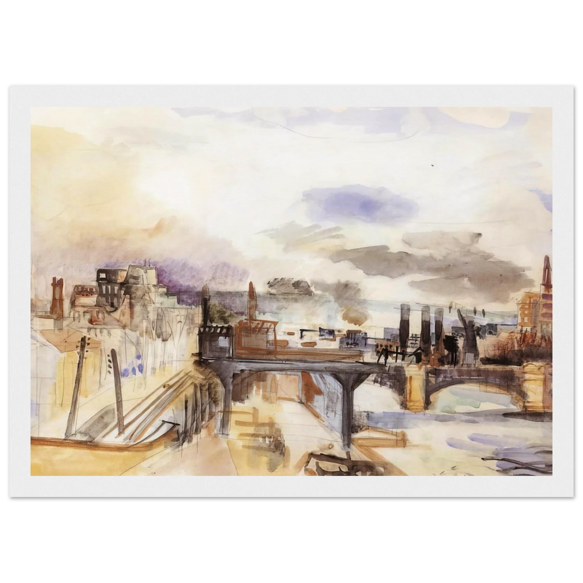 PARISIAN BRIDGE 1922 Framed Poster | Raoul Dufy Framed Prints Wall Art | Raoul Dufy Shop