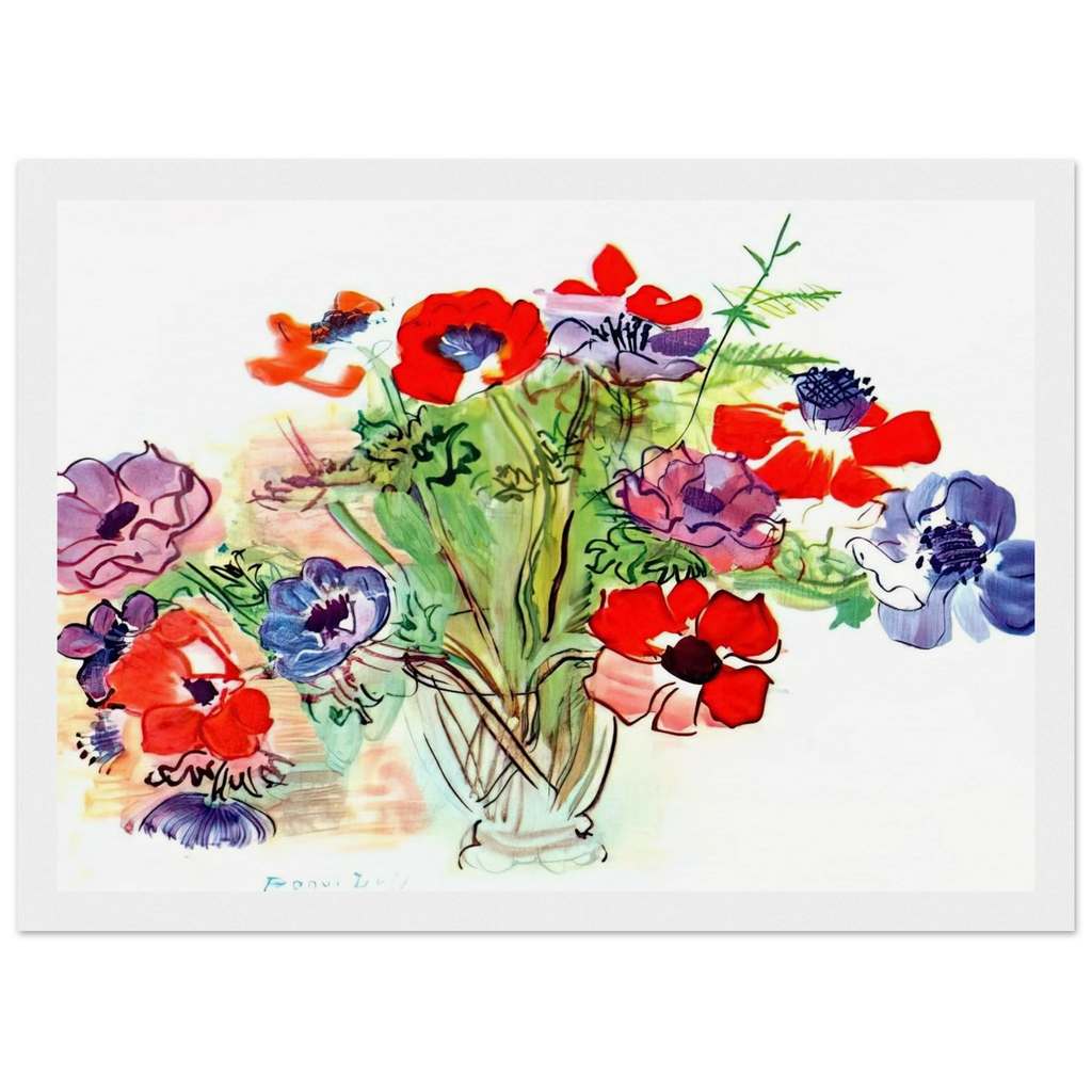 BOUQUET OF FLOWERS 1937 Framed Poster | Raoul Dufy Framed Prints Wall Art | Raoul Dufy Shop