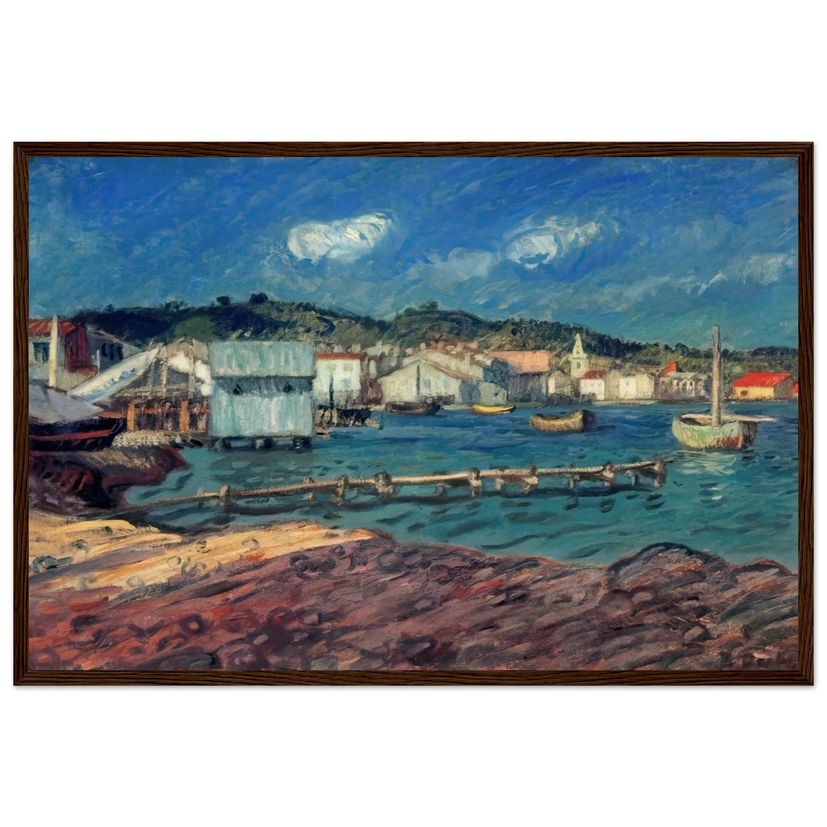 THE PORT OF MARTIGUES Framed Poster | Raoul Dufy Framed Prints Wall Art | Raoul Dufy Shop
