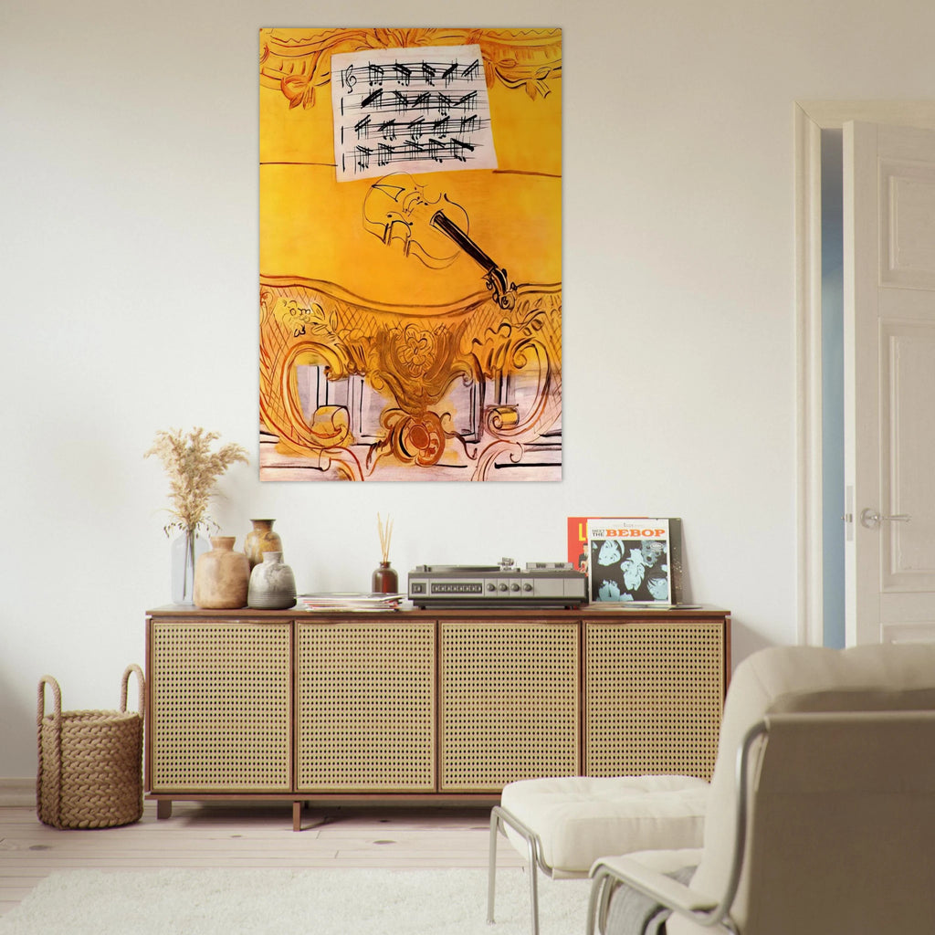 THE YELLOW CONSOLE WITH A VIOLIN 1949 Poster | Raoul Dufy Poster | Raoul Dufy Shop