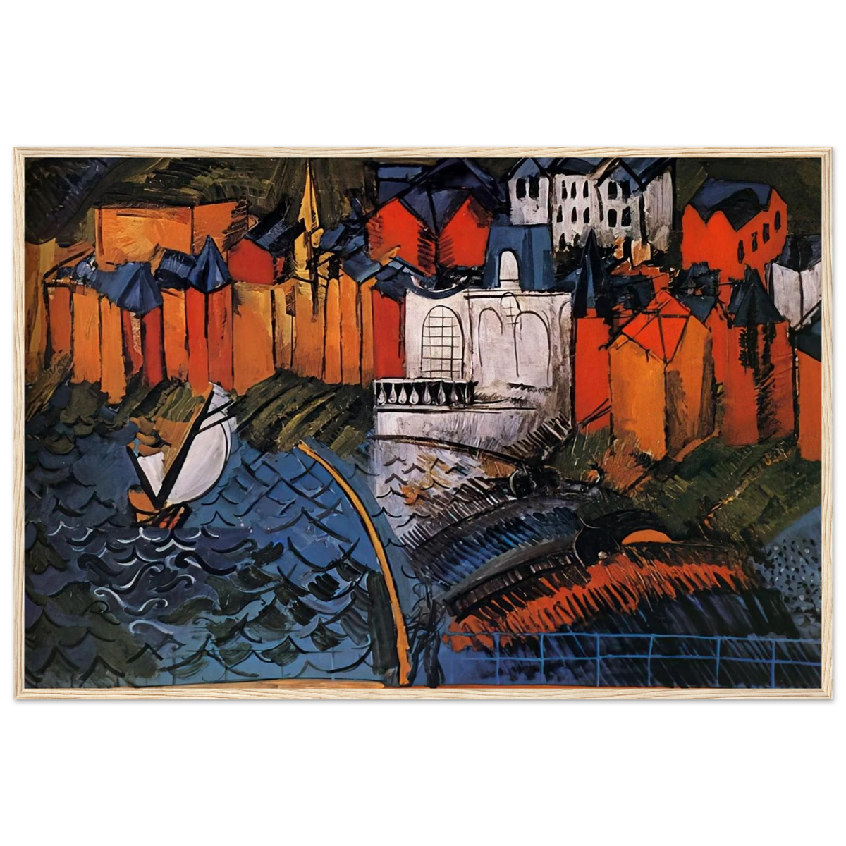 SAILBOAT AT SAINTE ADRESSE 1912 Framed Poster | Raoul Dufy Framed Prints Wall Art | Raoul Dufy Shop