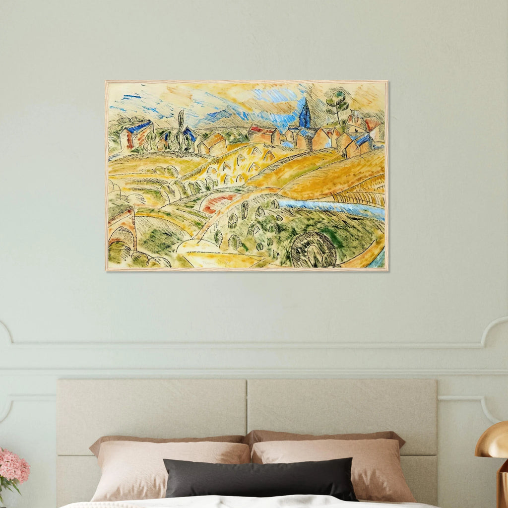 CUBIST LANDSCAPE WITH HAYSTACKS Framed Poster | Raoul Dufy Framed Prints Wall Art | Raoul Dufy Shop