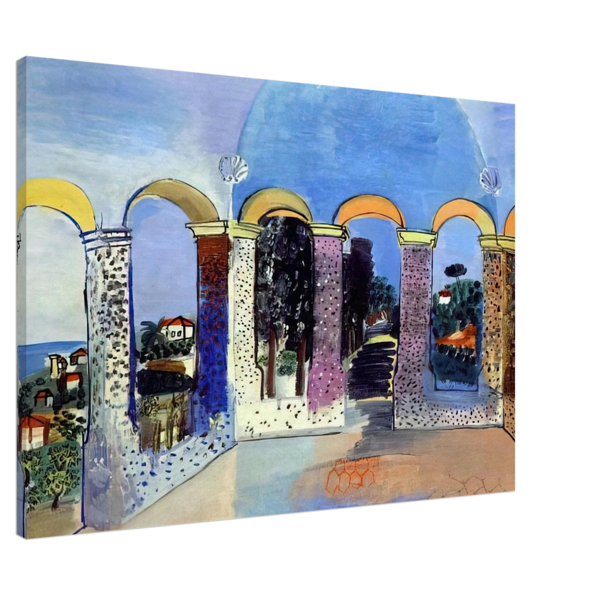 ARCADES AT VALLAURIS 1927 Canvas | Raoul Dufy Canvas | Raoul Dufy Shop