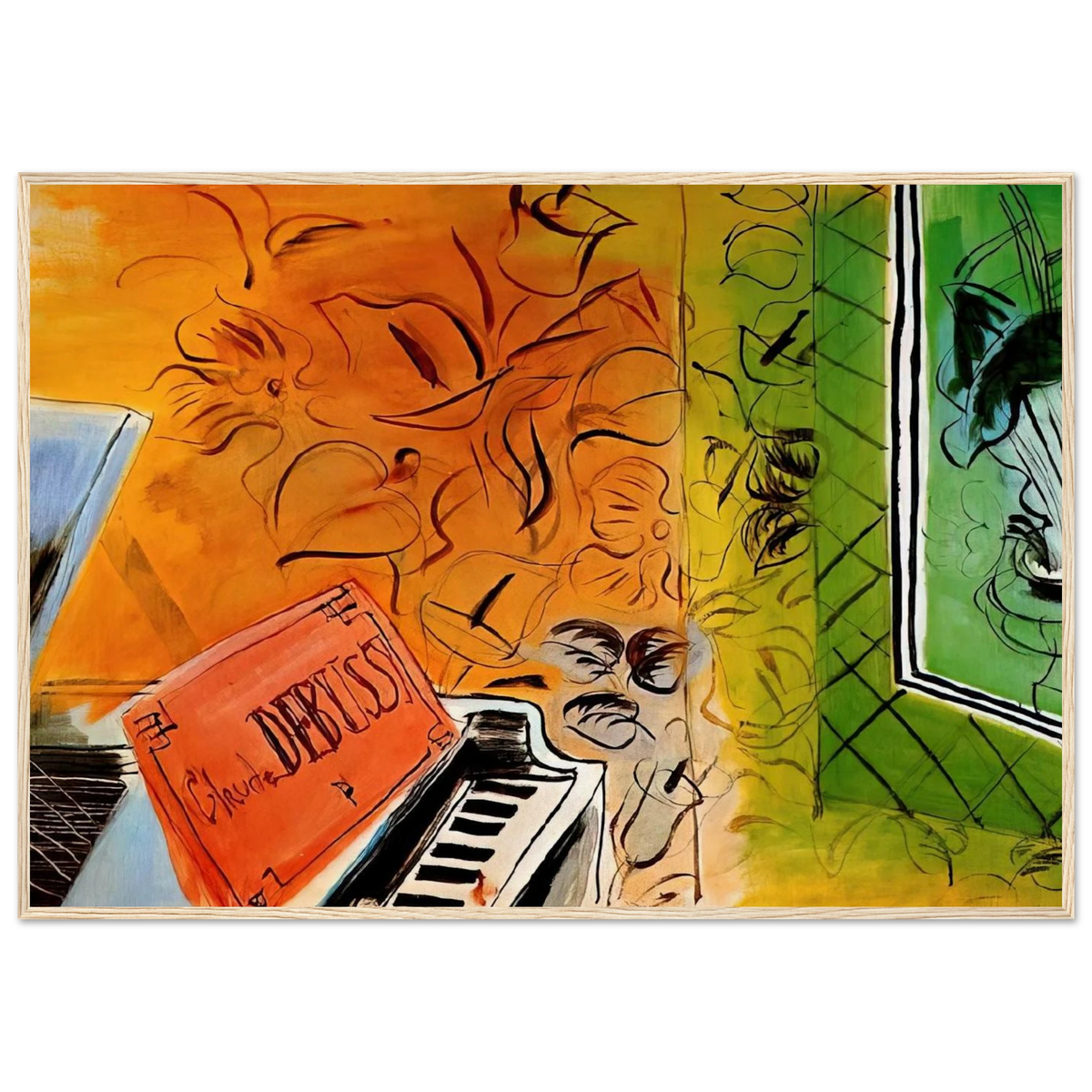 HOMAGE TO CLAUDE DEBUSSY 1952 Framed Poster | Raoul Dufy Framed Prints Wall Art | Raoul Dufy Shop