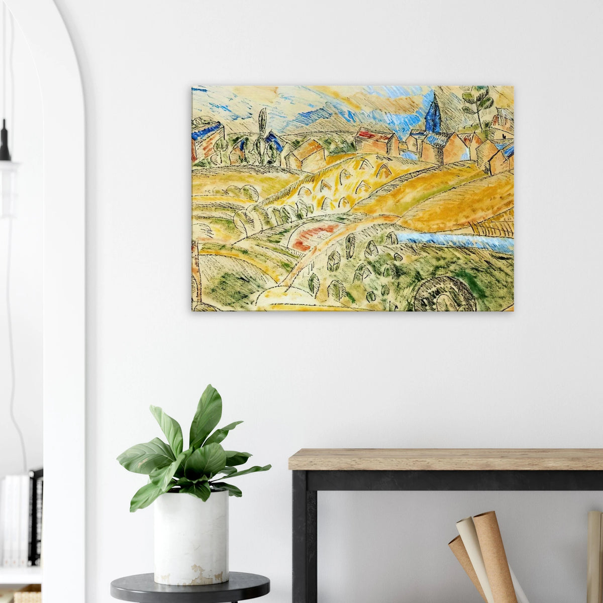 CUBIST LANDSCAPE WITH HAYSTACKS Canvas | Raoul Dufy Canvas | Raoul Dufy Shop