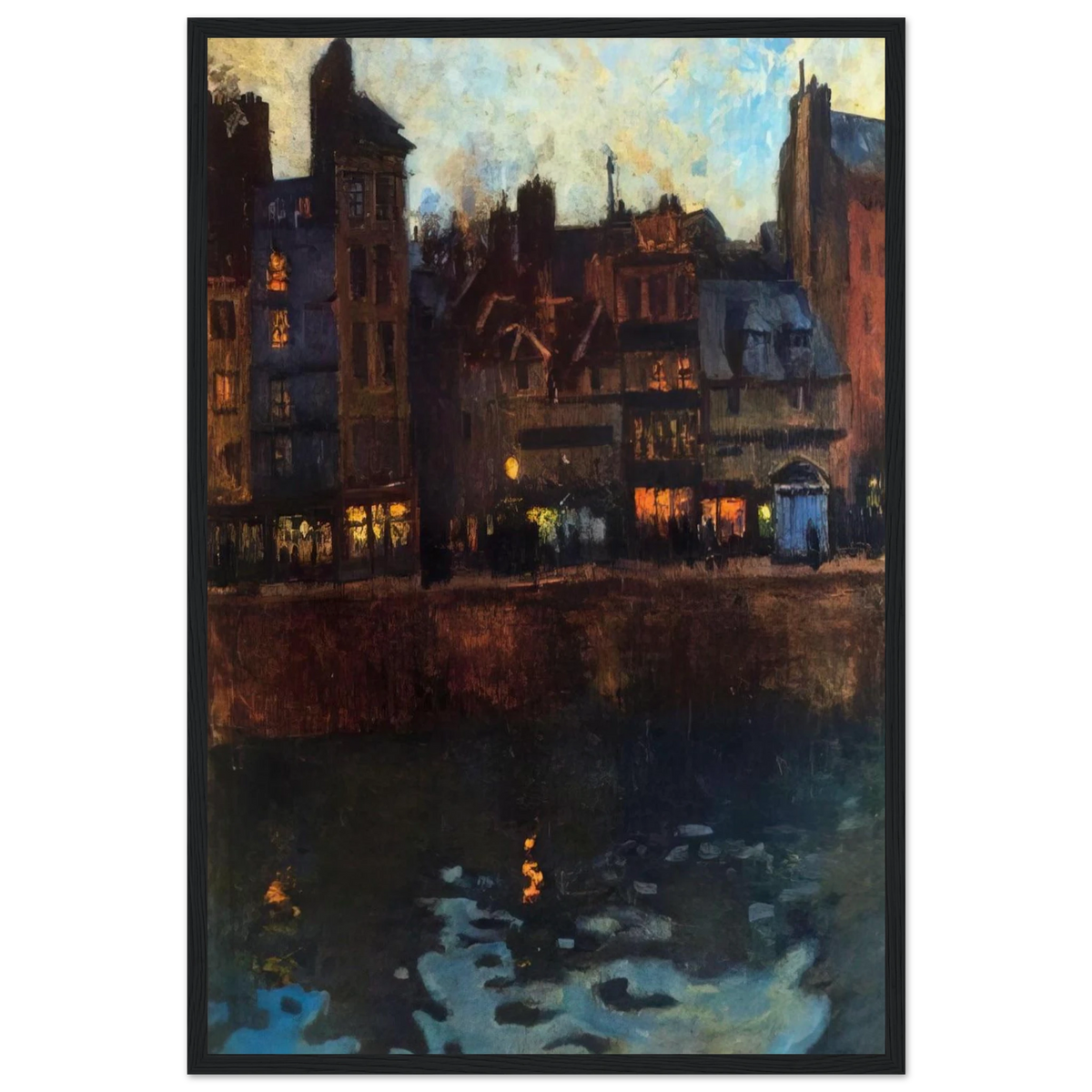 PIER OF LE HAVRE IN THE EVENING 1901 Framed Poster | Raoul Dufy Framed Prints Wall Art | Raoul Dufy Shop