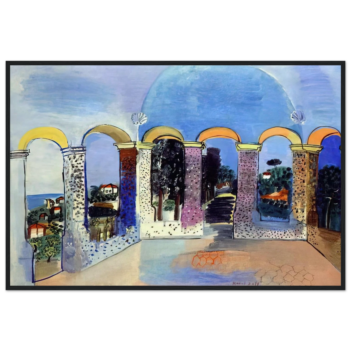ARCADES AT VALLAURIS 1927 Framed Poster | Raoul Dufy Framed Prints Wall Art | Raoul Dufy Shop