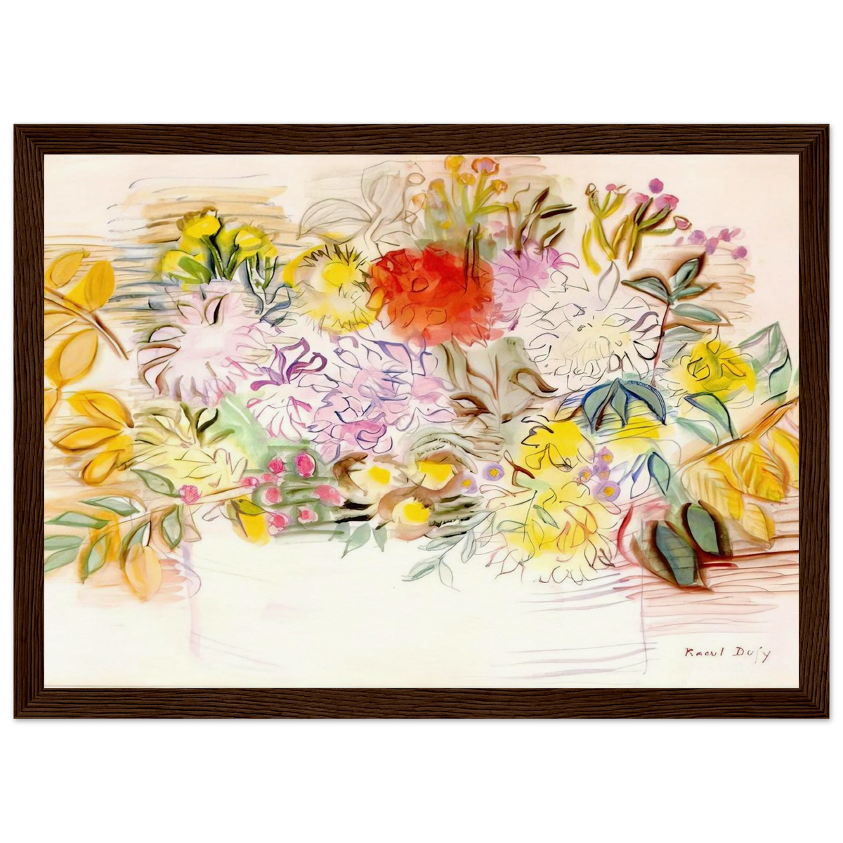 BOUQUET OF FLOWERS Framed Poster | Raoul Dufy Framed Prints Wall Art | Raoul Dufy Shop