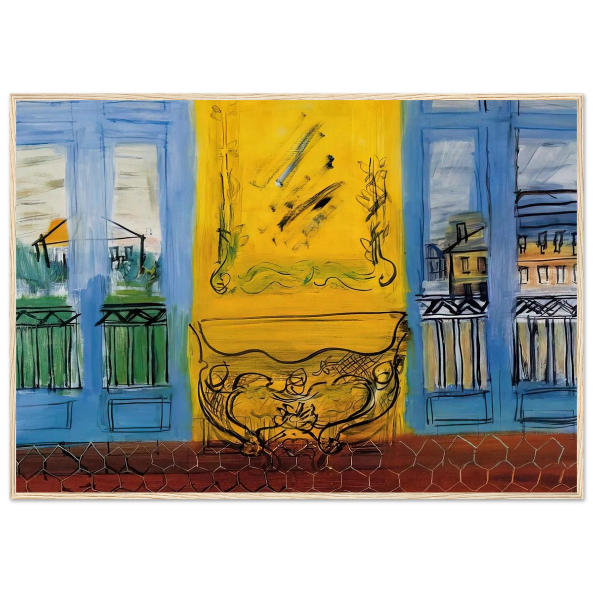 CONSOLE WITH TWO WINDOWS 1948 Framed Poster | Raoul Dufy Framed Prints Wall Art | Raoul Dufy Shop