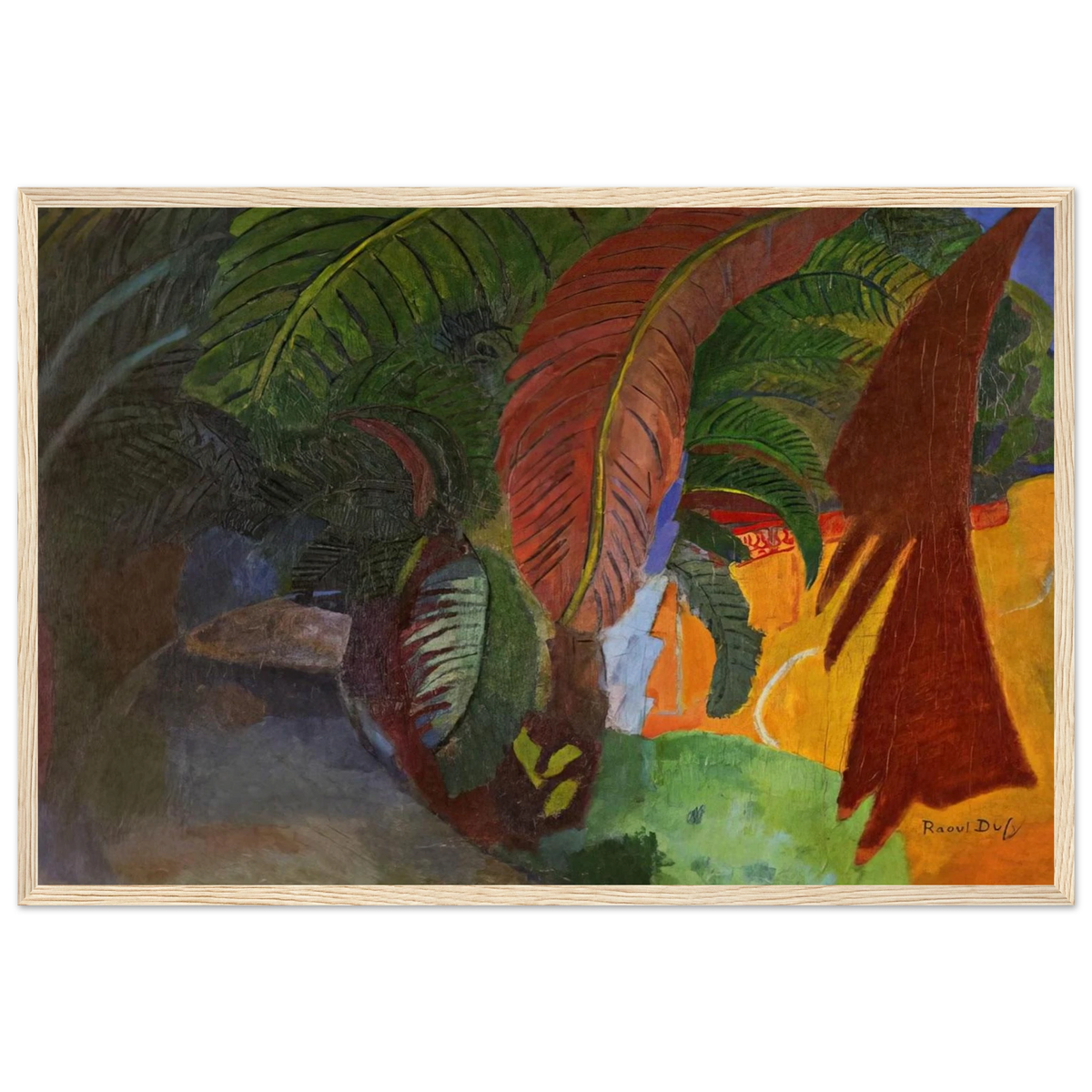 PALM TREES AT MARTIGUES HOMAGE TO GAUGUIN 1910 Framed Poster | Raoul Dufy Framed Prints Wall Art | Raoul Dufy Shop