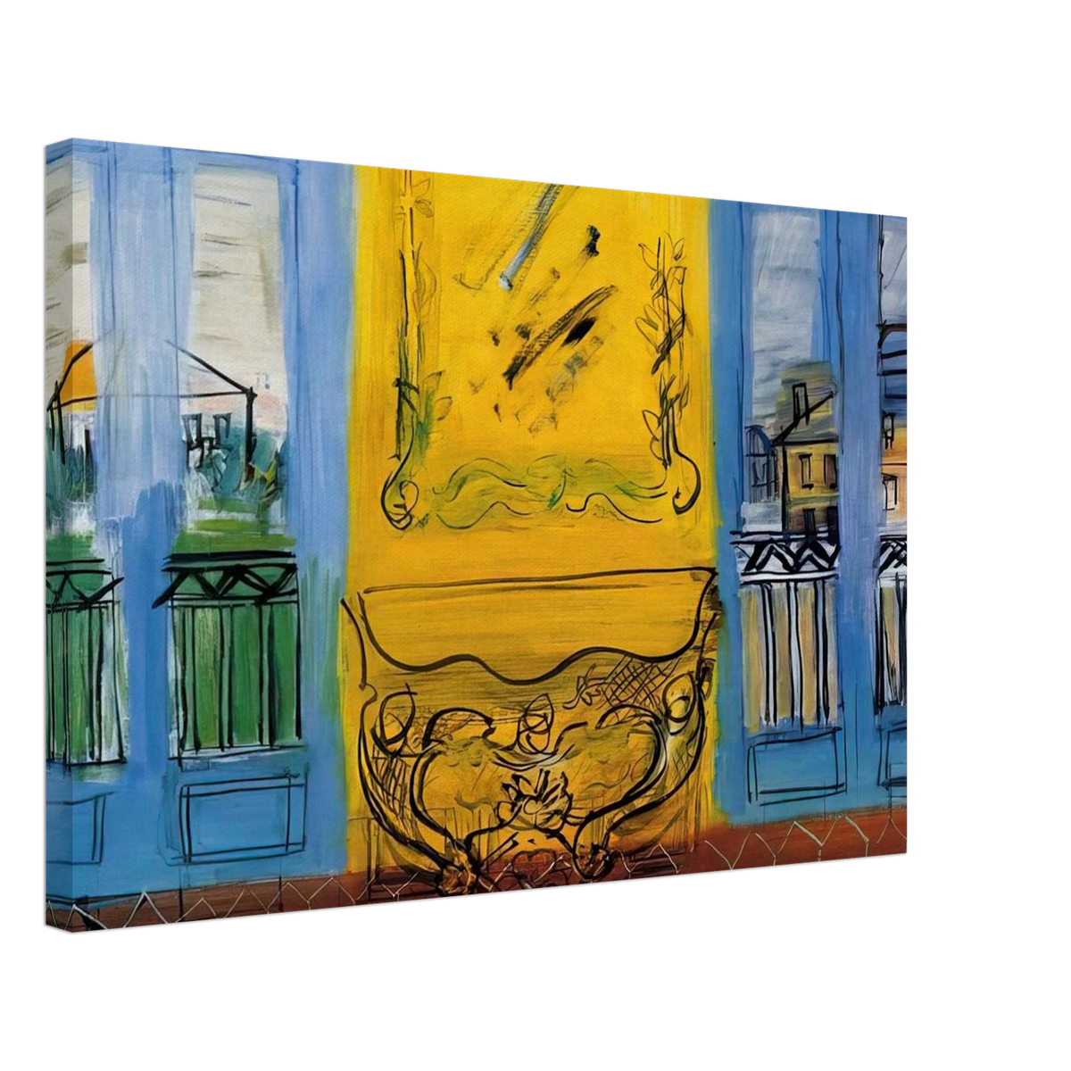 CONSOLE WITH TWO WINDOWS 1948 Canvas | Raoul Dufy Canvas | Raoul Dufy Shop