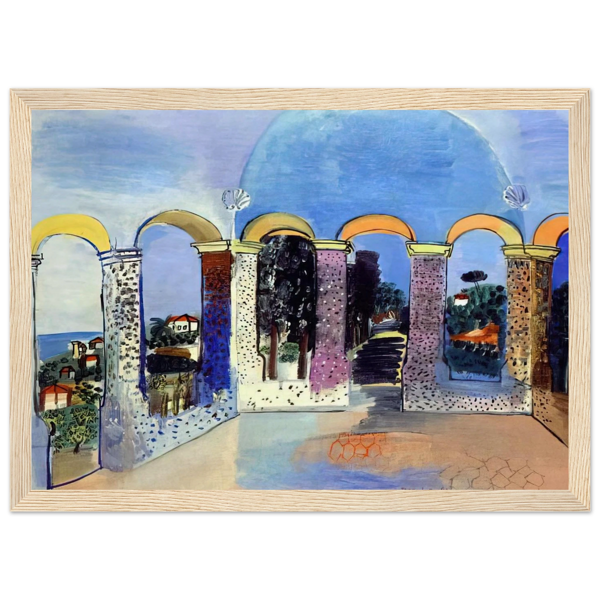 ARCADES AT VALLAURIS 1927 Framed Poster | Raoul Dufy Framed Prints Wall Art | Raoul Dufy Shop