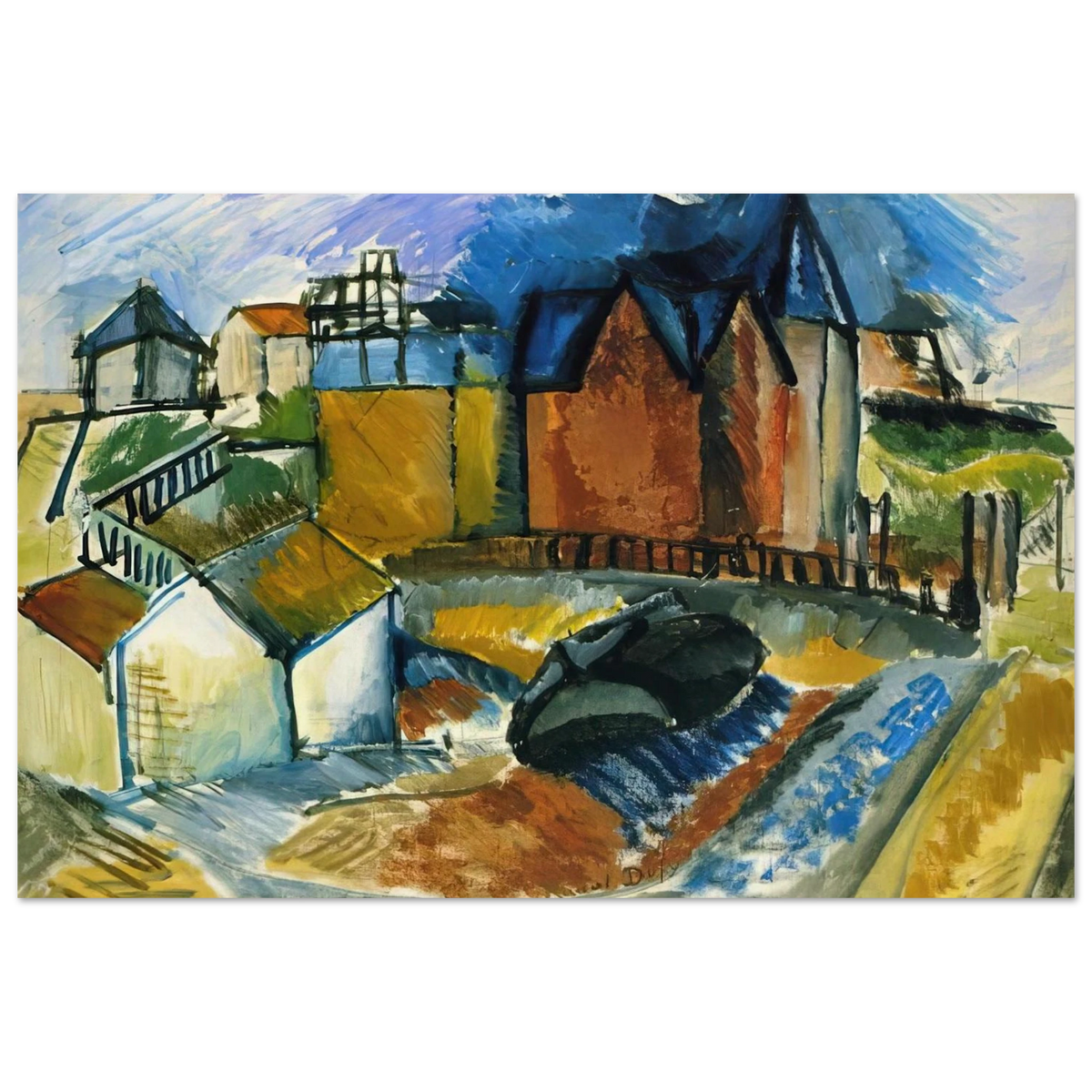 THE BEACH AT HAVRE 1910 Poster | Raoul Dufy Poster | Raoul Dufy Shop