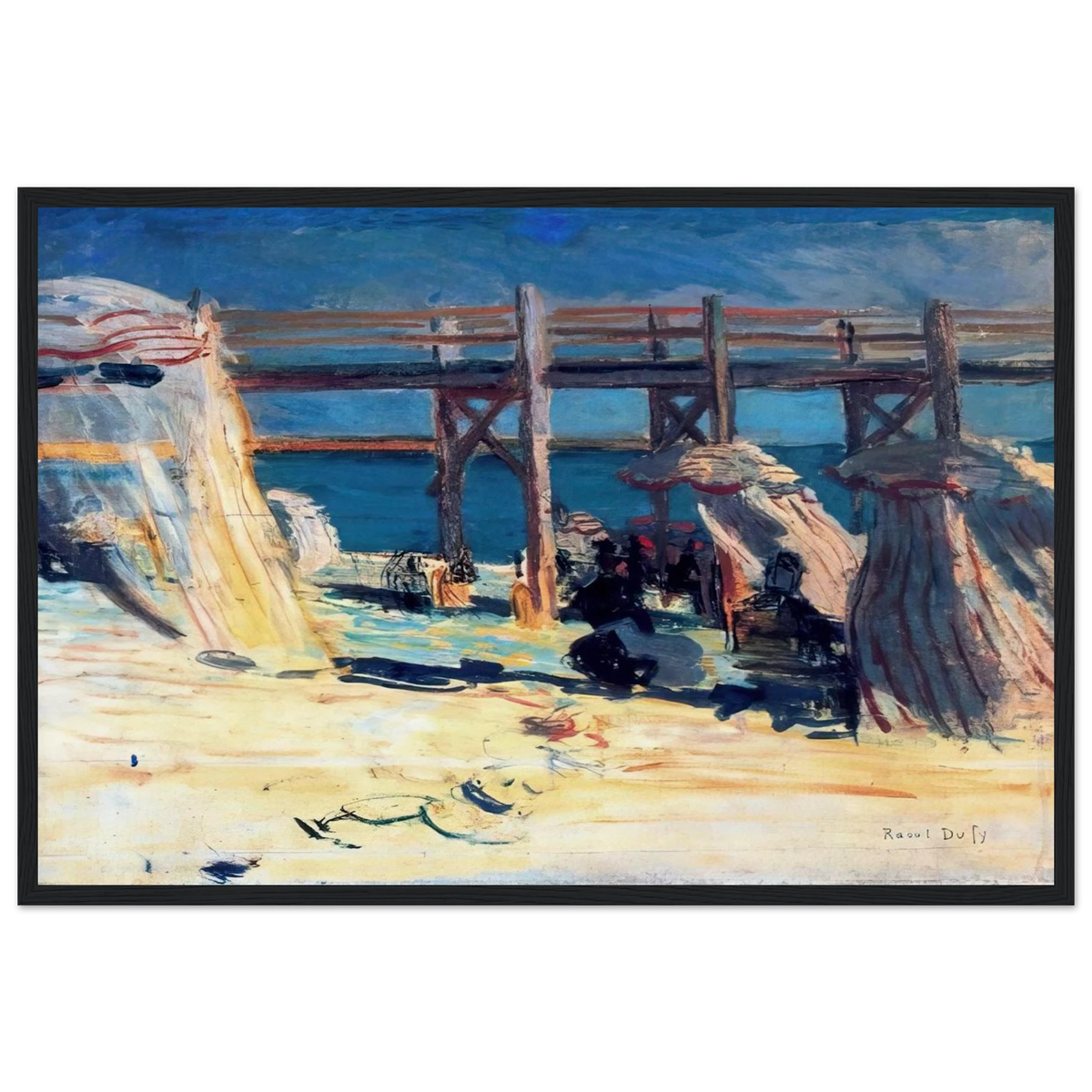 SANDY BEACH OF SAINTE ADRESSE Framed Poster | Raoul Dufy Framed Prints Wall Art | Raoul Dufy Shop
