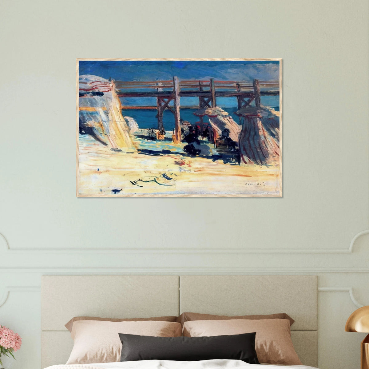 SANDY BEACH OF SAINTE ADRESSE Framed Poster | Raoul Dufy Framed Prints Wall Art | Raoul Dufy Shop
