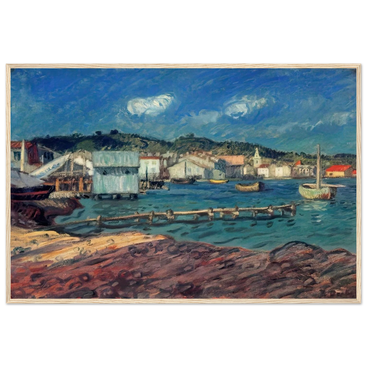 THE PORT OF MARTIGUES Framed Poster | Raoul Dufy Framed Prints Wall Art | Raoul Dufy Shop