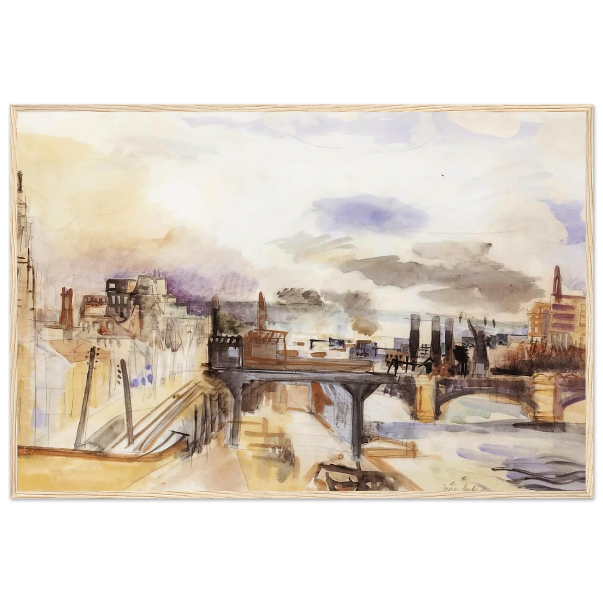 PARISIAN BRIDGE 1922 Framed Poster | Raoul Dufy Framed Prints Wall Art | Raoul Dufy Shop