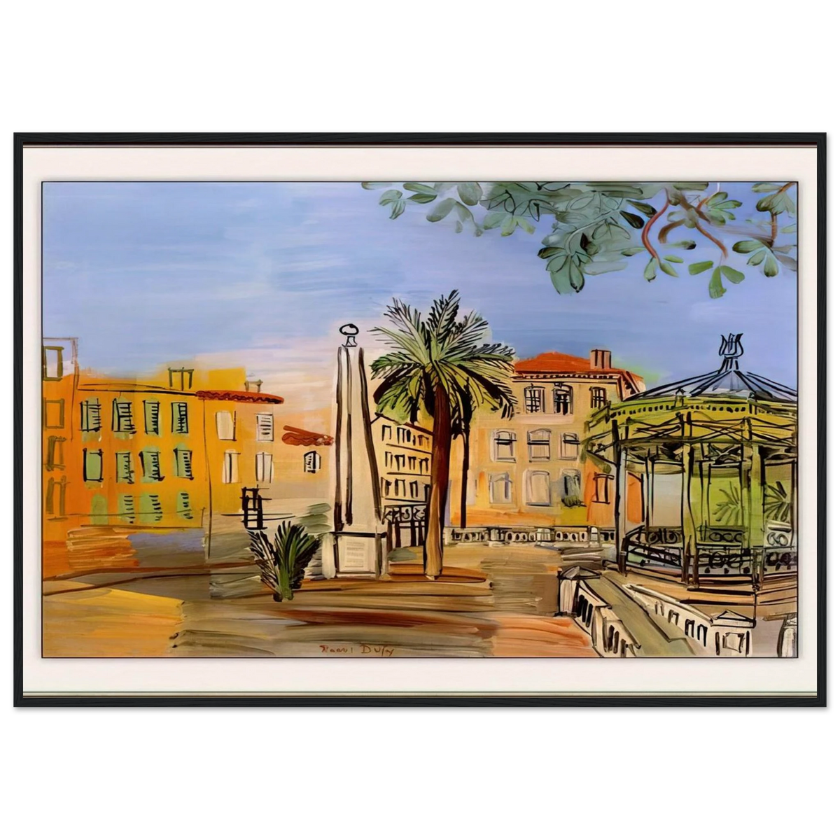 THE SQUARE IN HYERES Framed Poster | Raoul Dufy Framed Prints Wall Art | Raoul Dufy Shop