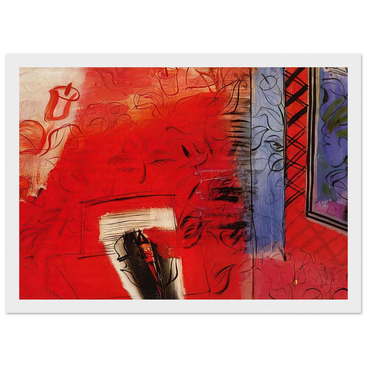 STILL LIFE WITH VIOLIN HOMMAGE TO BACH 1952 Framed Poster | Raoul Dufy Framed Prints Wall Art | Raoul Dufy Shop