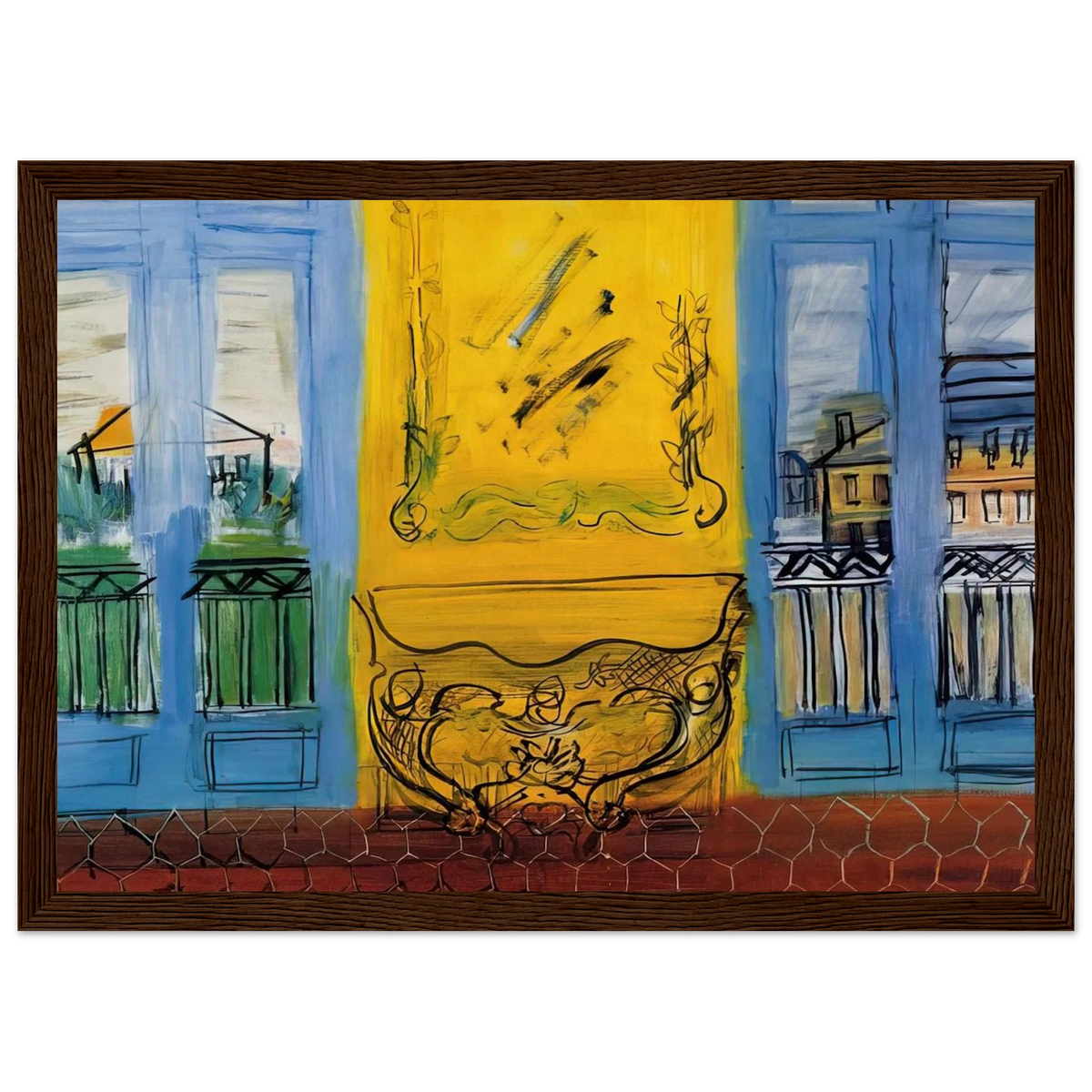 CONSOLE WITH TWO WINDOWS 1948 Framed Poster | Raoul Dufy Framed Prints Wall Art | Raoul Dufy Shop