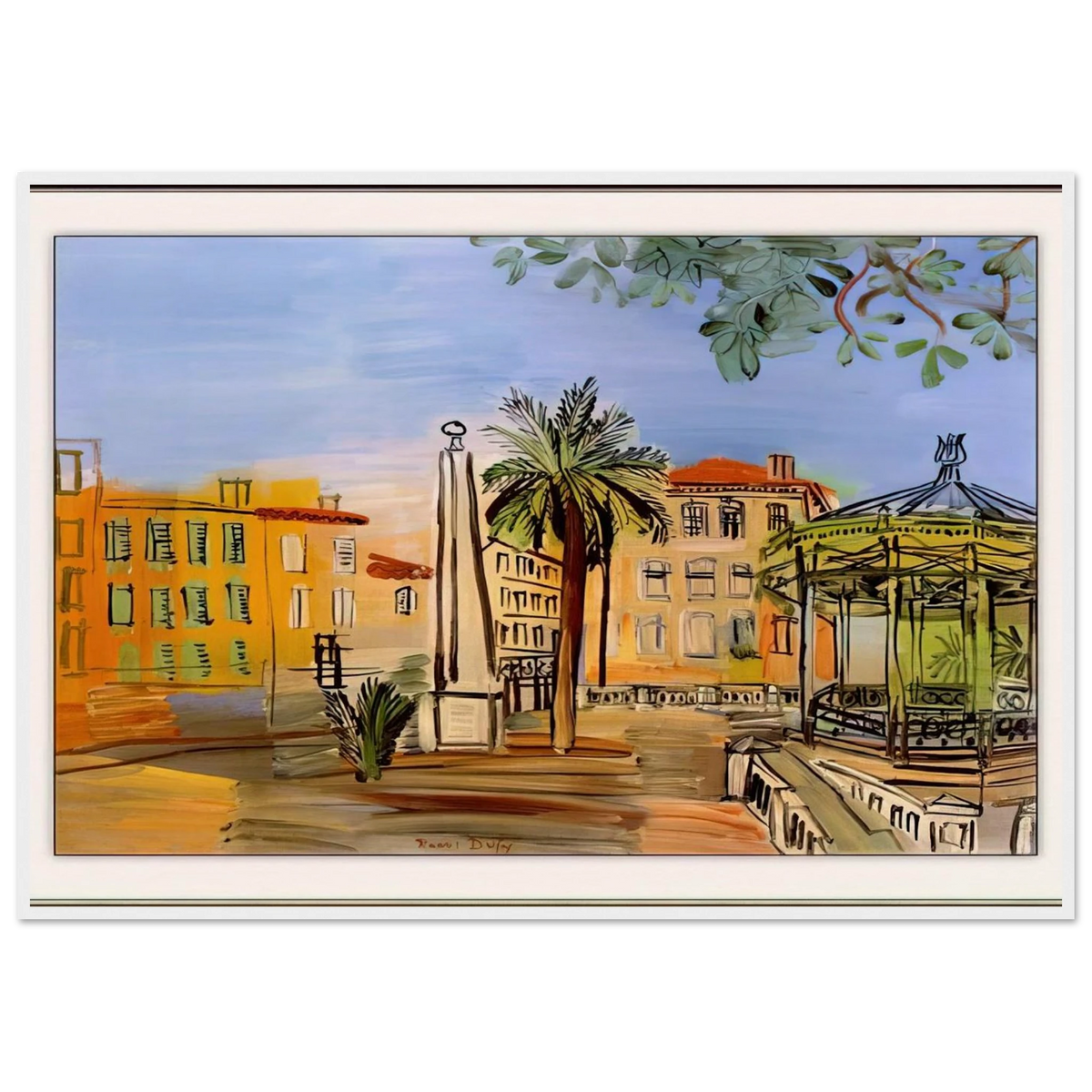 THE SQUARE IN HYERES Framed Poster | Raoul Dufy Framed Prints Wall Art | Raoul Dufy Shop