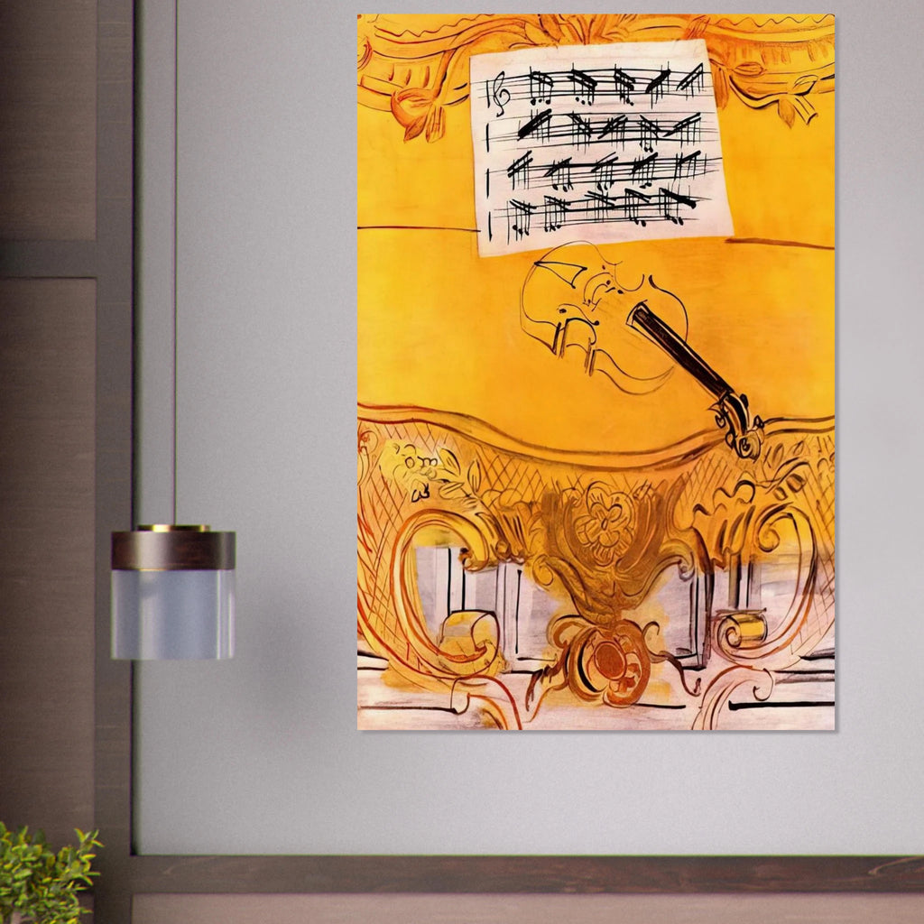 THE YELLOW CONSOLE WITH A VIOLIN 1949 Poster | Raoul Dufy Poster | Raoul Dufy Shop