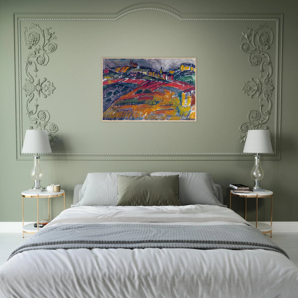 LANDSCAPE WITH RED AND YELLOW Framed Poster | Raoul Dufy Framed Prints Wall Art | Raoul Dufy Shop