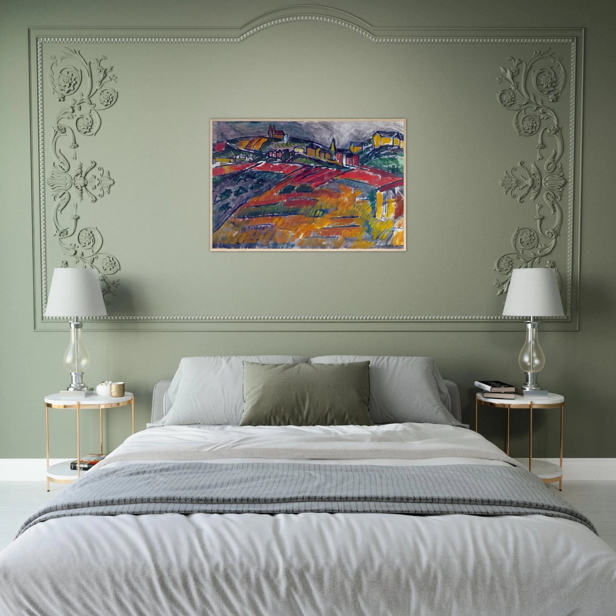 LANDSCAPE WITH RED AND YELLOW Framed Poster | Raoul Dufy Framed Prints Wall Art | Raoul Dufy Shop