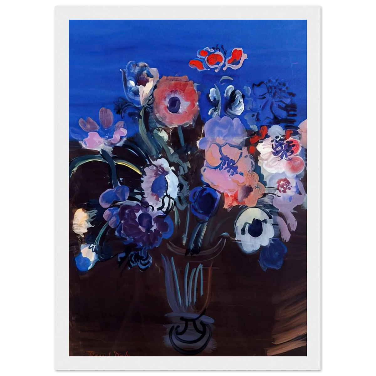 ANEMONES Framed Poster | Raoul Dufy Framed Prints Wall Art | Raoul Dufy Shop