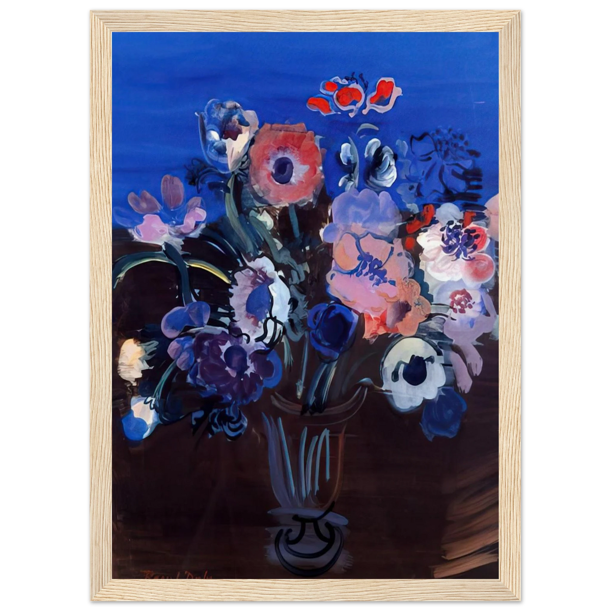 ANEMONES Framed Poster | Raoul Dufy Framed Prints Wall Art | Raoul Dufy Shop