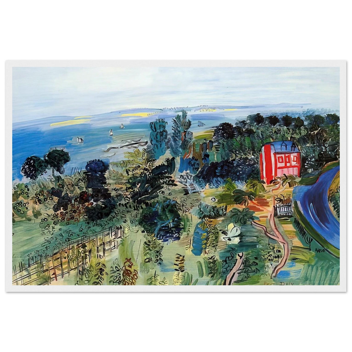 VILLERVILLE Framed Poster | Raoul Dufy Framed Prints Wall Art | Raoul Dufy Shop