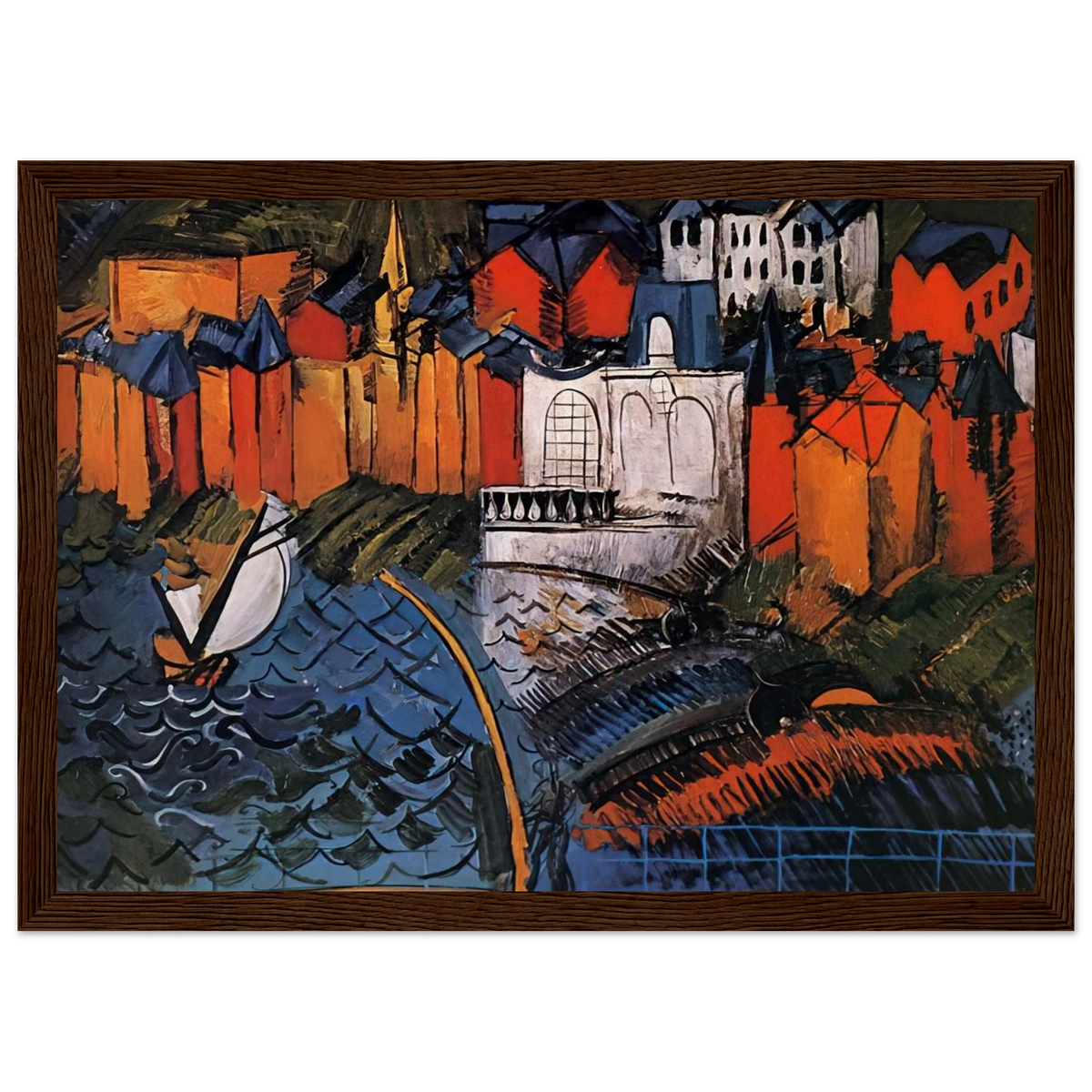 SAILBOAT AT SAINTE ADRESSE 1912 Framed Poster | Raoul Dufy Framed Prints Wall Art | Raoul Dufy Shop