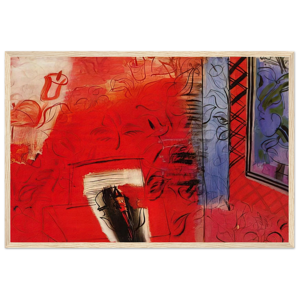 STILL LIFE WITH VIOLIN HOMMAGE TO BACH 1952 Framed Poster | Raoul Dufy Framed Prints Wall Art | Raoul Dufy Shop